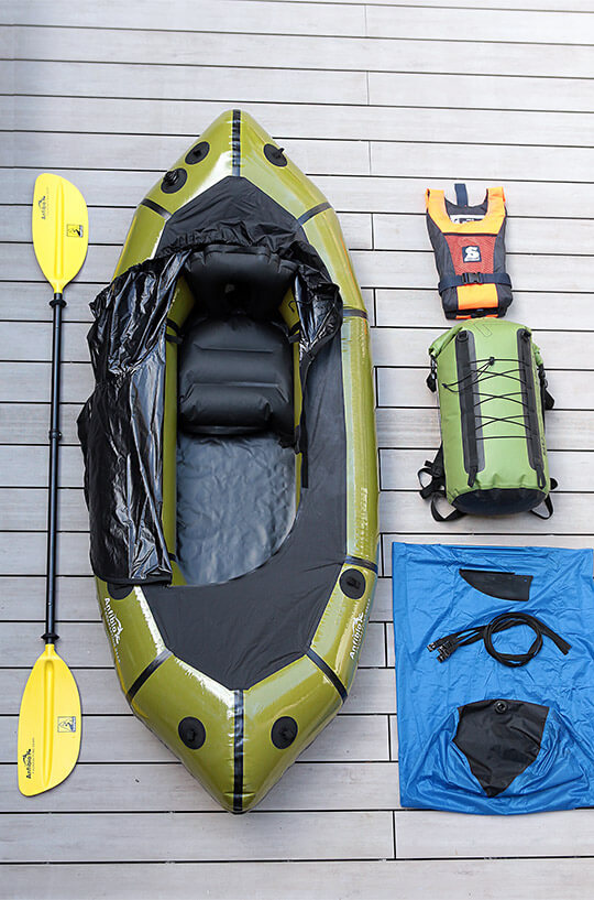  Anfibio Nano RTC Das Anfibio Nano RTC ist mit nur 1,25kg das leichteste Packraft in unserer ausgewählten TrekPack Flotte.