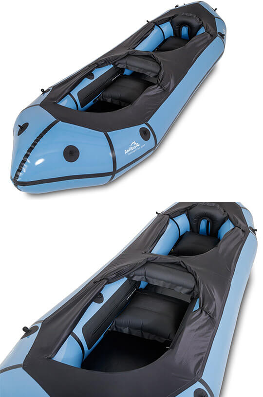  Anfibio Nano RTC Das Anfibio Nano RTC ist mit nur 1,25kg das leichteste Packraft in unserer ausgewählten TrekPack Flotte.